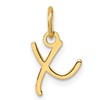 14K Uppercase Letter X Initial Charm