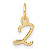 14K Uppercase Letter Z Initial Charm