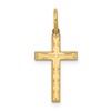 14K Laser Designed Cross Charm