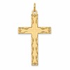 14K Laser Designed Cross Pendant