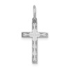 14K White Gold Laser Designed Cross Charm