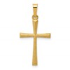 14k Textured and Polished Latin Cross Pendant