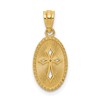 14k Polished Small Cross Medal Pendant