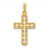 14k Polished Filigree Cross Pendant