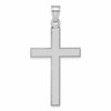 14k White Gold Florentine Satin Cross Pendant