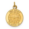 14k Polished and Satin Solid Holy Spirit Medal Charm