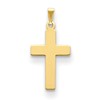 14K Polished Cross Charm