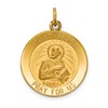 14k Polished and Satin Solid Saint Peter Medal Round Pendant
