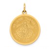 14k Polished and Satin Solid Saint Jude Thaddeus Round Disc Charm