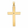 14k Polished .03 carat Diamond Cross Pendant