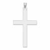 14k White Gold Large Polished Cross Pendant
