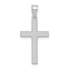 14k White Gold Florentine Satin Cross Pendant