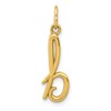 14k Yellow Gold Letter B Initial Charm