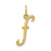 14k Yellow Gold Letter F Initial Charm