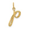 14k Yellow Gold Letter P Initial Charm