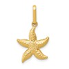 14k Textured Hollow Starfish Pendant