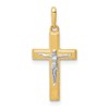 14K Two-tone Crucifix Pendant