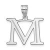 14kw Polished Etched Letter M Initial Pendant