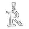 14kw Polished Etched Letter R Initial Pendant