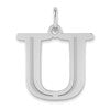 14kw Polished Etched Letter U Initial Pendant