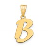 14k Polished Script Letter B Initial Pendant