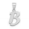 14kw Polished Script Letter B Initial Pendant