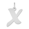 14kw Polished Script Letter X Initial Pendant
