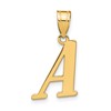 14k Polished Letter A Initial Pendant