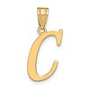 14k Polished Letter C Initial Pendant