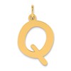 14k Polished Bubble Letter Q Initial Pendant