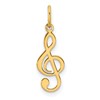 14K Polished Treble Clef Pendant