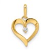 14k CZ Heart Pendant