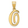 14K Script Letter O Initial Pendant