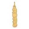 14K Polished and Satin Vertical 2025 Charm