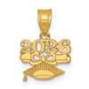 14K Graduation Cap and Diploma 2026 Charm