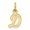 14K Small Script Letter D Initial Charm