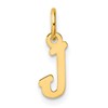 14K Small Script Letter J Initial Charm