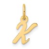 14K Small Script Letter K Initial Charm