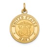 14k U.S. NAVY Insignia 17mm Disc Engravable on Reverse Pendant