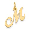 14K Small Fancy Script Letter M Initial Charm