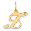 14KW Small Fancy Script Letter Z Initial Charm