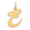 14K Medium Fancy Script Letter E Initial Charm