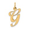 14K Medium Fancy Script Letter G Initial Charm