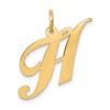 14K Medium Fancy Script Letter H Initial Charm