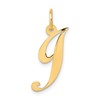 14K Medium Fancy Script Letter J Initial Charm