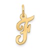 14k Small Script Letter F Initial Charm