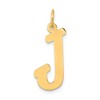 14k Small Script Letter J Initial Charm