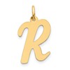 14k Large Script Letter R Initial Charm