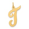 14k Large Script Letter T Initial Charm