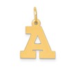 14k Small Block Letter A Initial Charm